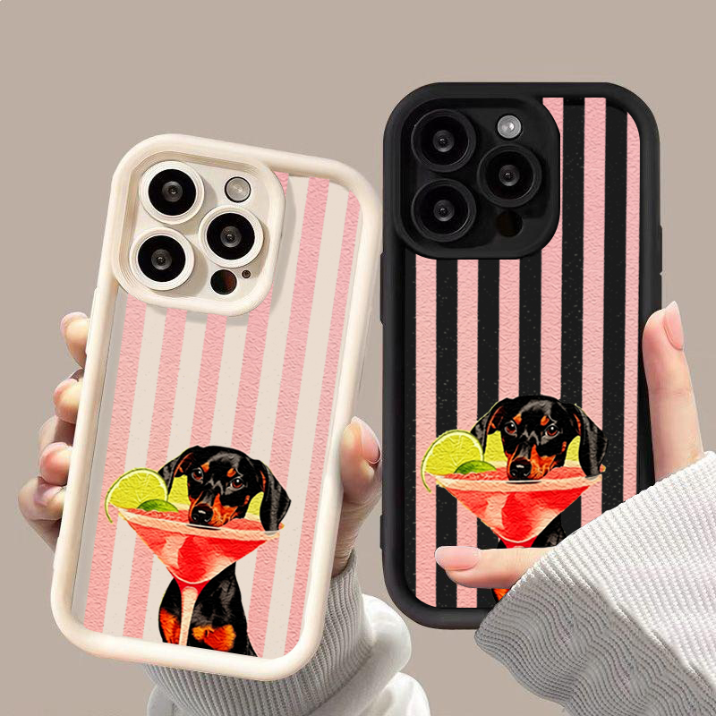 Phone Cases Xiaomi 15 - Niedliche Hunde-Streifenmuster Stoßfeste Handyhülle für Xiaomi