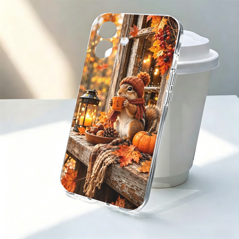 Phone Cases For Iphone 16 - Cartoon-Tier-Eichhörnchen-Silikon-Handyhülle für iPhone 15 16 17