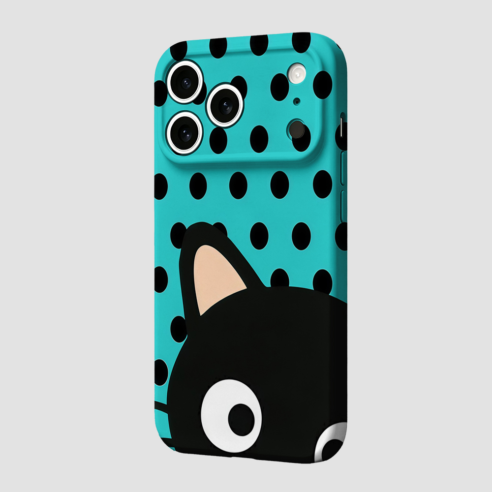 Türkisfarbene Polka-Dot-Katzen – Phone Cases Xr Iphone Bewertung und Preis