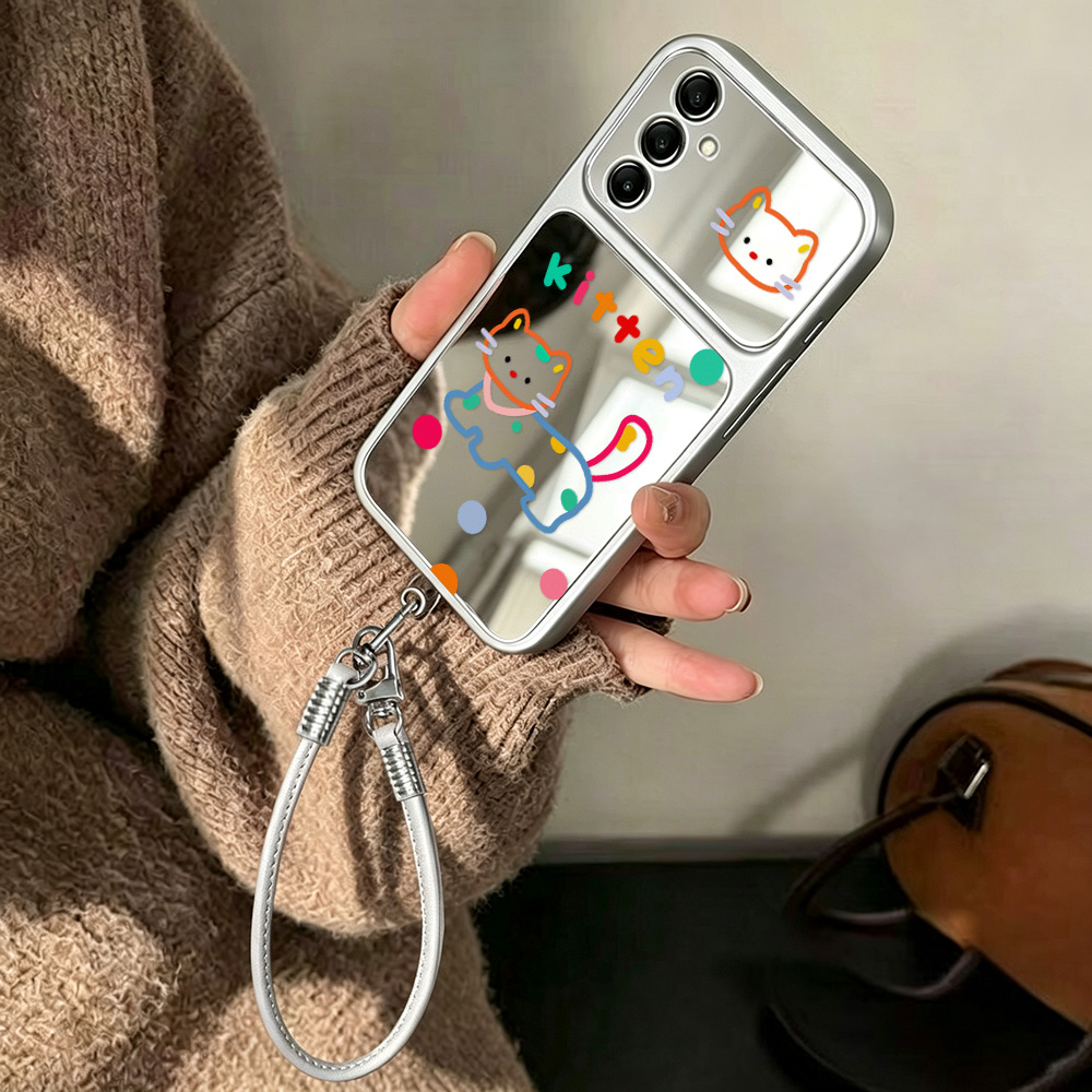 Niedliche Katzen-Spiegelhülle  – Phone Cases Galaxy A16 5G Bewertung und Preis