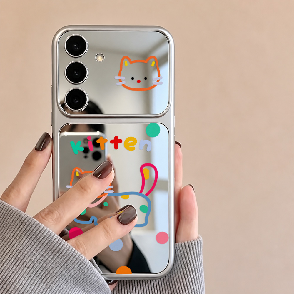 Niedliche Katzen-Spiegelhülle  – Phone Cases Galaxy A16 5G Bewertung und Preis