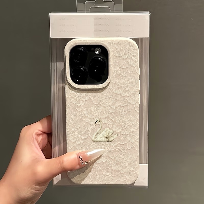 Spitzenmuster Schwan Lychee Te – Phone Cases For Iphone 16 Bewertung und Preis